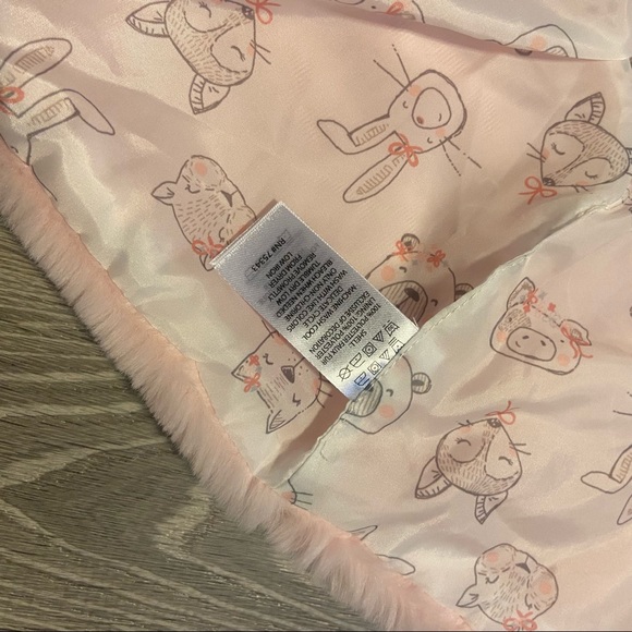 Catherine Malandrino pink baby girl toggle bunny vest with ears & tail size 3-6M - Picture 4 of 7